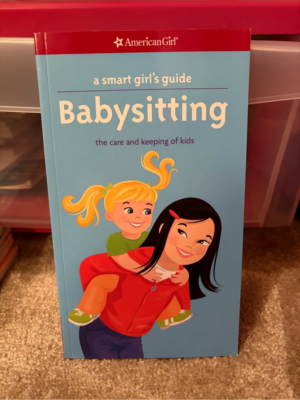 American Girl Babysitting Guide - Light Blue with Red Accent